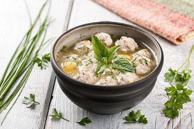 Диетический суп с фрикадельками - рецепты