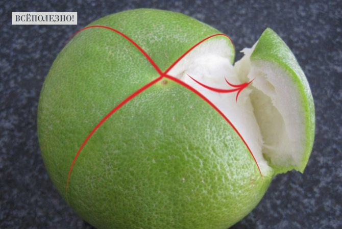 How to peel sweetie fruit