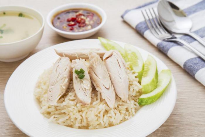 calorie content of boiled chicken breast