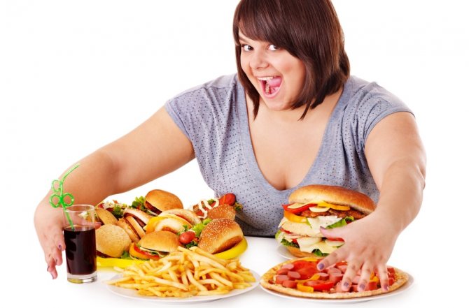 Неправильное питание - основная причина ожирения