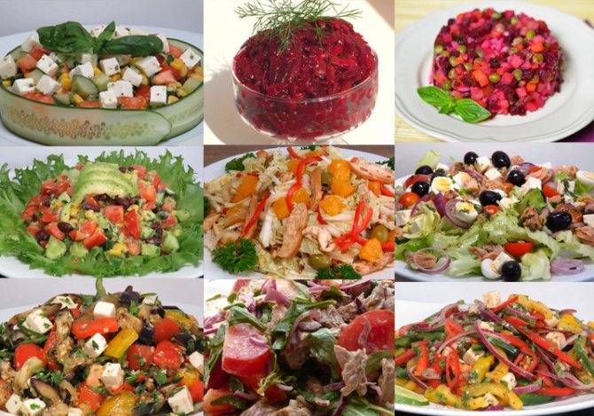 Овощные салаты для похудения: диетические рецепты салатиков из овощей на каждый день на диете и правильном питании