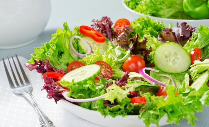 Овощные салаты для здорового и стабильного похудения